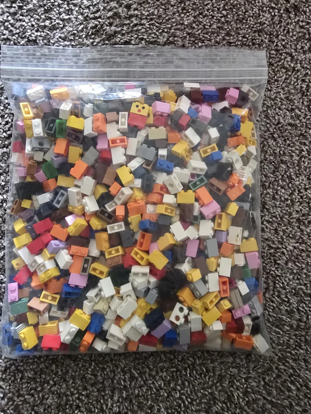 Bag of Multicolor Small Building Bricks - Assorted Colors